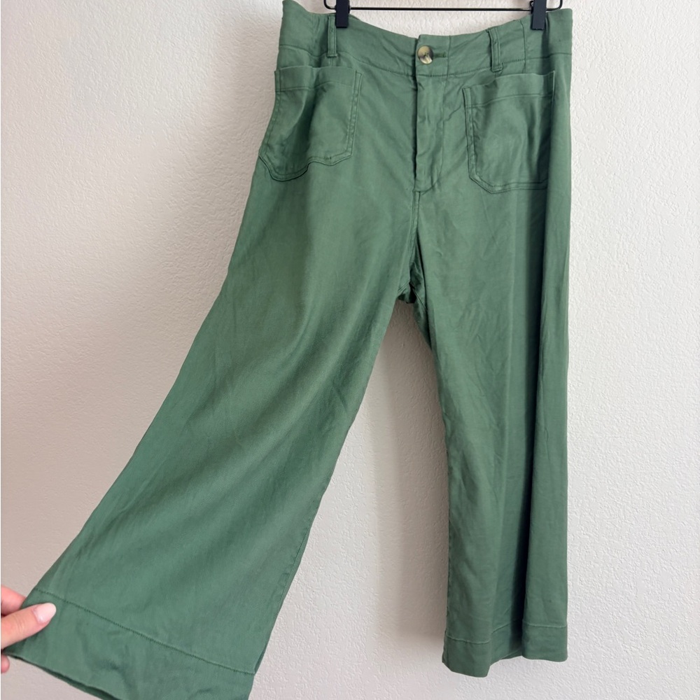 Maeve Colette High Rise Viscose + Linen Pants